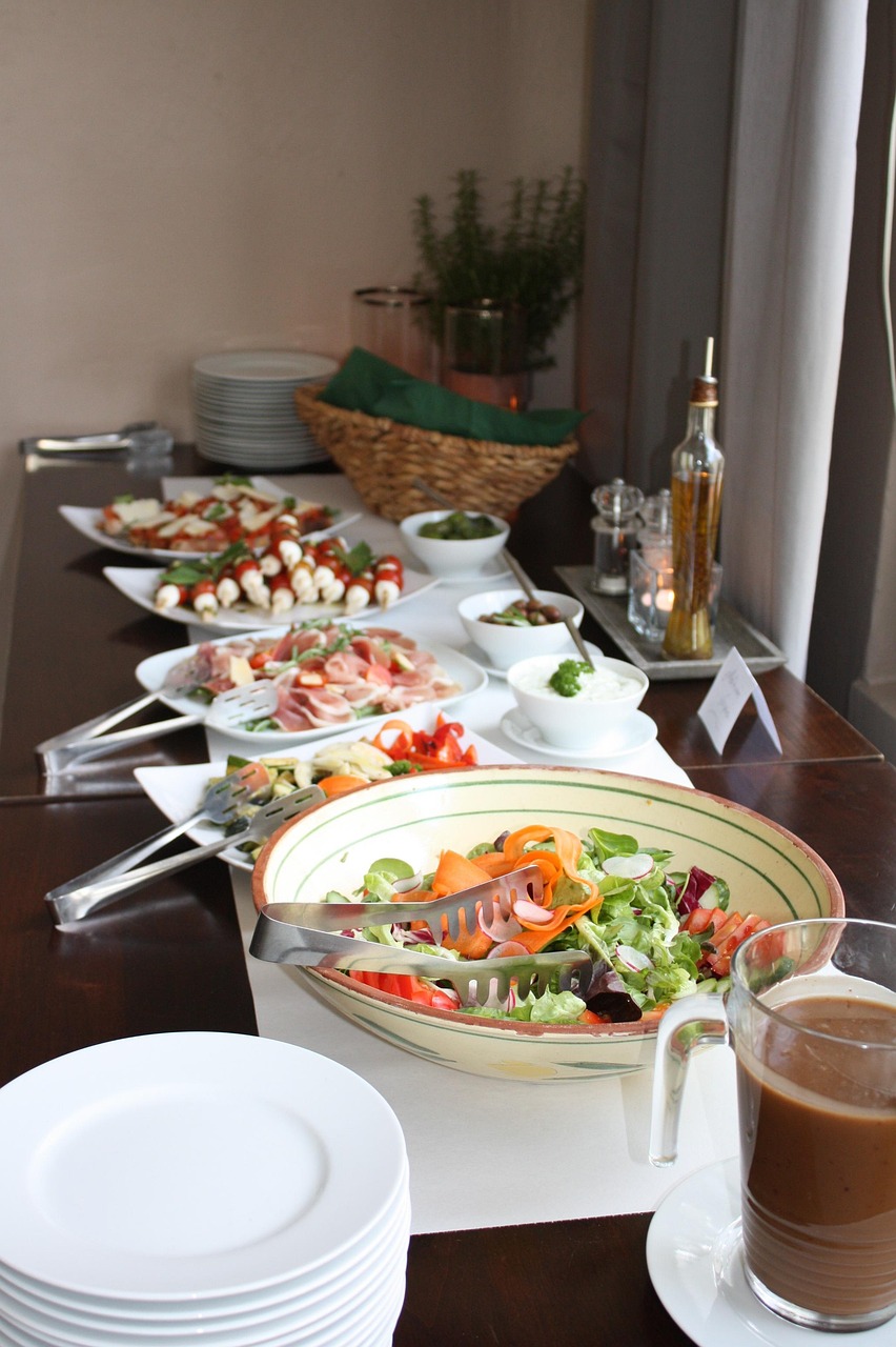 buffet, salad, cold buffet, meal, yummy, food, restaurant, gastronomy, nourishment, buffet, buffet, buffet, buffet, buffet